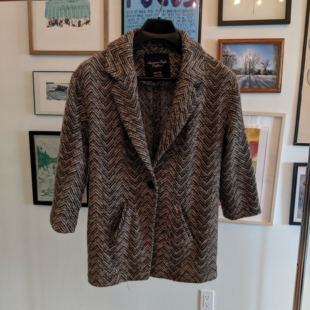 American Eagle Chevron Grey Jacket